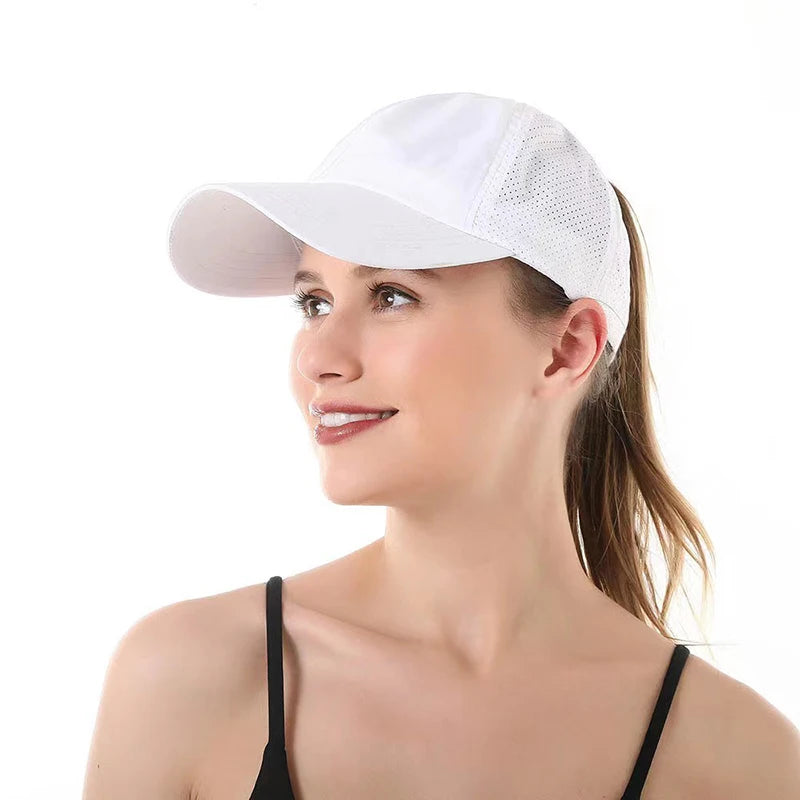 Cross-Ponytail Quick-Dry Baseball Cap