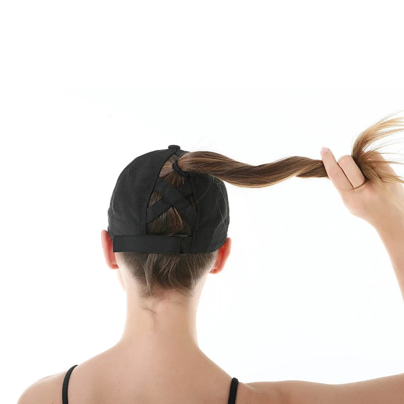 Cross-Ponytail Quick-Dry Baseball Cap