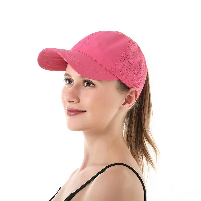 Cross-Ponytail Quick-Dry Baseball Cap